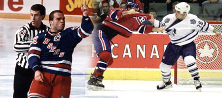 Tie Domi has more fights than anyone else in NHL history. A record he may  hold onto forever. He retired in 2006 but his DNA is still occasionally
